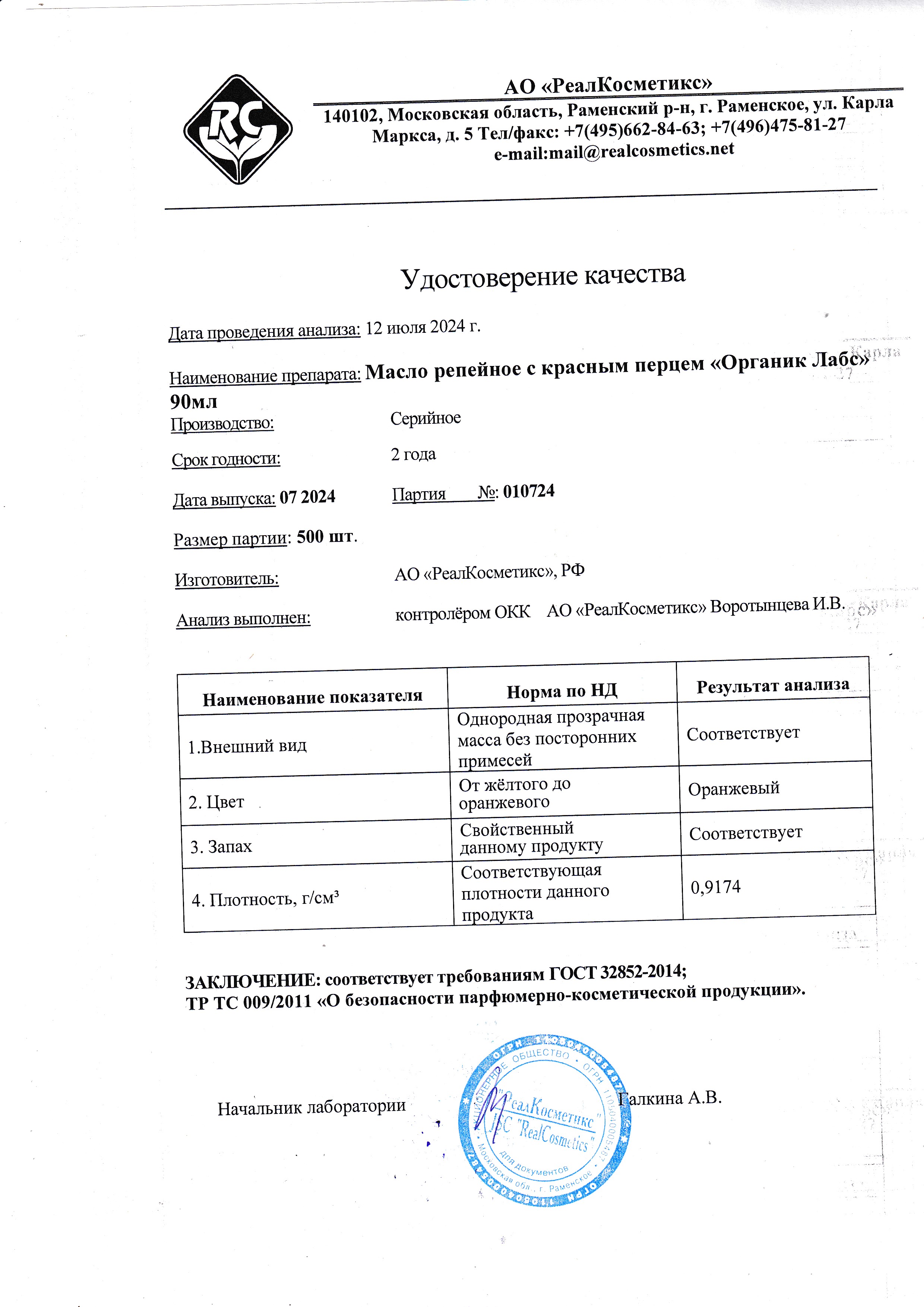 Паспорт №072024